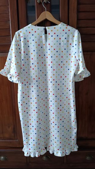 Vestido lunares multicolor talla 52