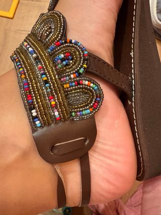 Sandalias planas boho multicolor