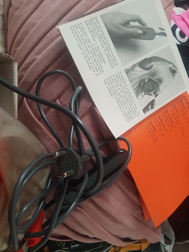 Secador Braun vintage con instrucciones