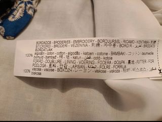 Vestido Zara mini azul bordado