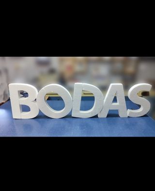 Letras Bodas Decoración - Corcho Blanco