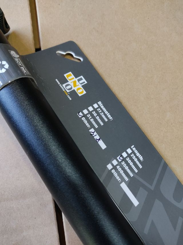 Tija sillín bici 31.8mm UNO