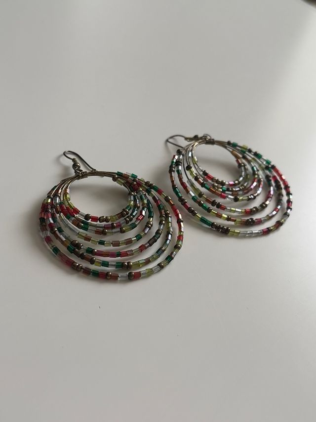 Pendientes aros multicolores