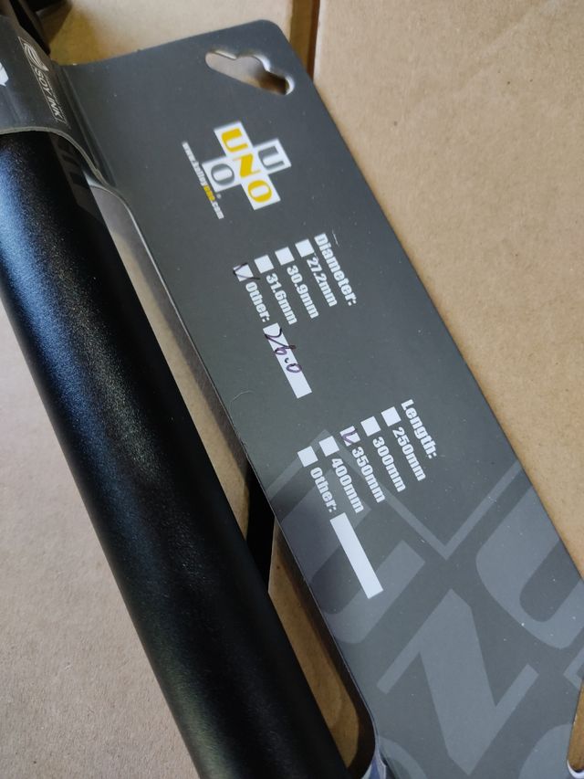 Tija sillín 26'0mm nueva 