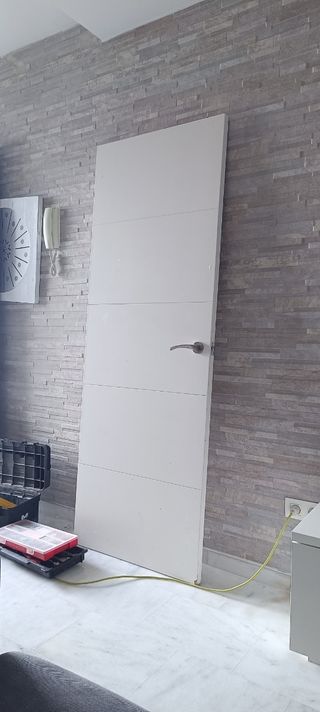 Puerta interior blanca maciza 210x72,5