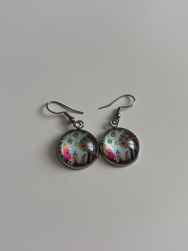 Pack de pendientes árbol y casas