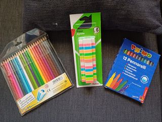 Kit scuola: matite, pennarello, gomme