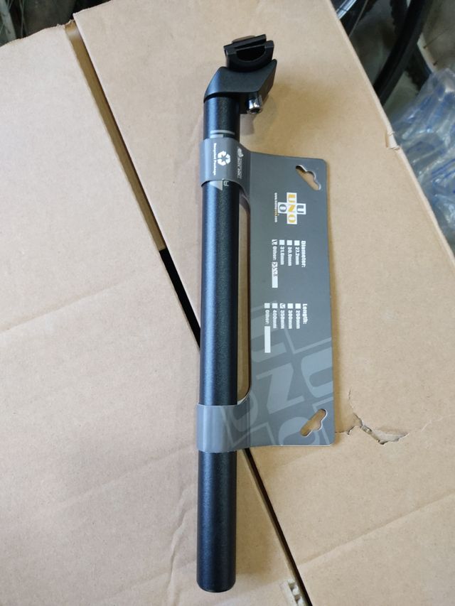 Tija sillín bici 25,8 x350mm. Nueva 