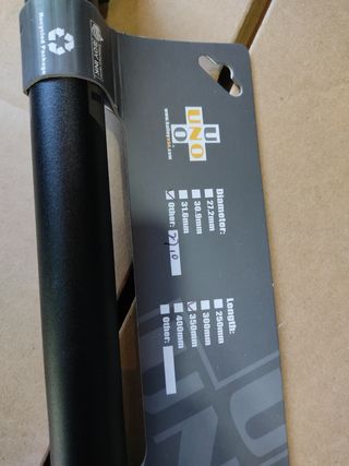 Tija sillín Uno 27.0mm x 350mm   + llave pedales 