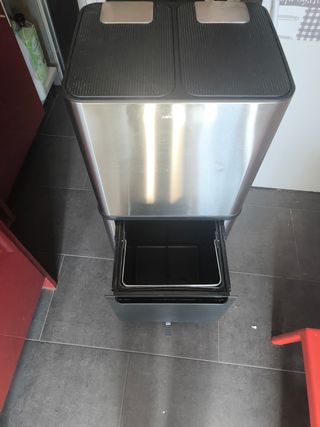 Papelera Reciclaje ANVAVA 50L - Acero Inoxidable