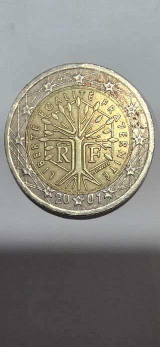 Moneda de Francia de 2 Euros del 2001