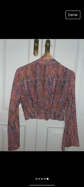 Blusa Zara fluida multicolor