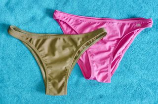 2 Bragas bikini marrón y rosa - Talla M
