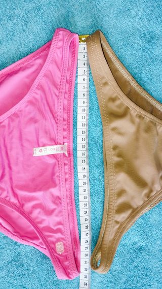 2 Bragas bikini marrón y rosa - Talla M
