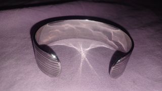 Bracciale rigido argento nero