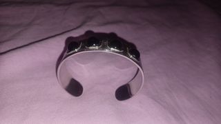 Bracciale rigido argento nero