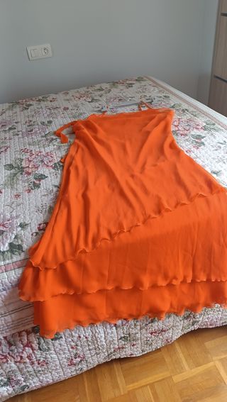 Vestido fiesta naranja