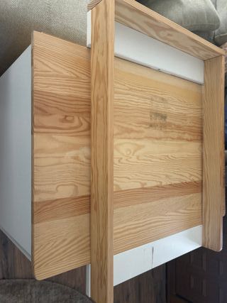 Cómoda cambiador bebé - blanco y madera