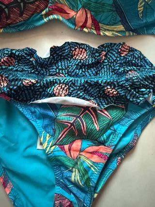 Bikini estampado flores - Azul