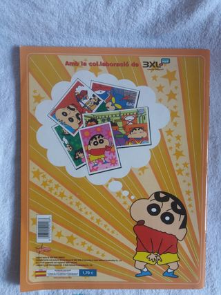 ÁLBUM CROMOS COMPLETO CROMET SHIN CHAN PANINI