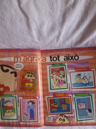 ÁLBUM CROMOS COMPLETO CROMET SHIN CHAN PANINI