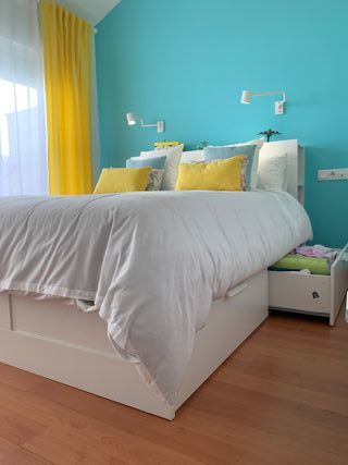 Cama blanca 150x190 cm