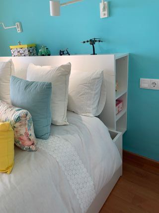 Cama blanca 150x190 cm