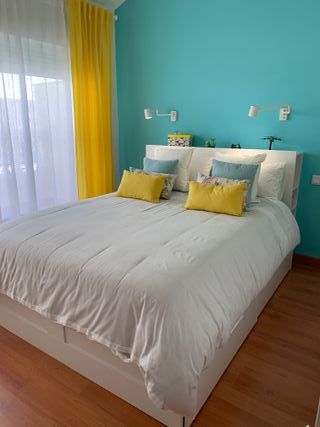 Cama blanca 150x190 cm