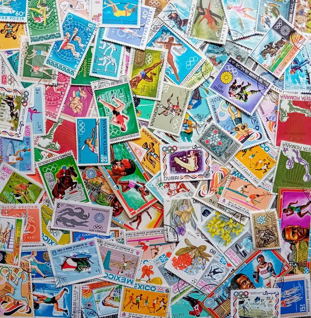 100 FRANCOBOLLI DEI PRINCIPALI GIOCHI OLIMPICI