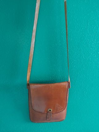 Bolso bandolera cuero marrón