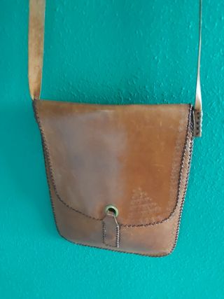 Bolso bandolera cuero marrón