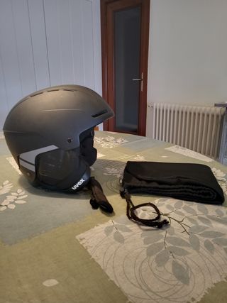 Esquís Fischer+casco uvex+gafas head+botas+salomon