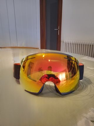 Esquís Fischer+casco uvex+gafas head+botas+salomon