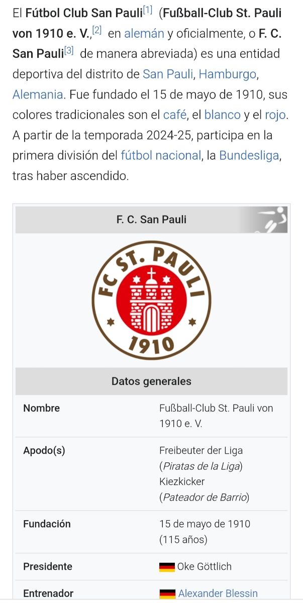 Camiseta FC St. Pauli - Talla XL