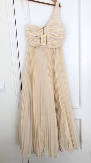 Vestido Anthropologie beige XS