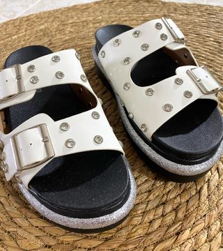 Sandalias plataforma blancas mujer