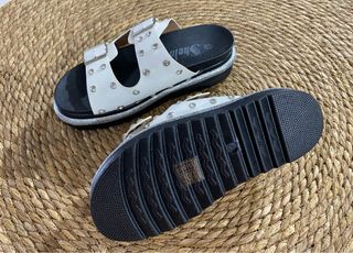Sandalias plataforma blancas mujer