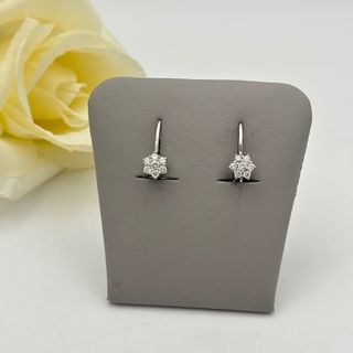 Pendientes oro blanco 18kt con diamantes