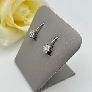 Pendientes oro blanco 18kt con diamantes
