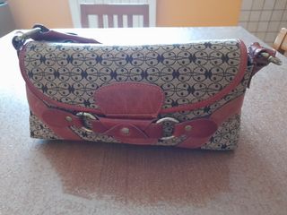 Coccinelle borsa a tracolla beige e rosa antico