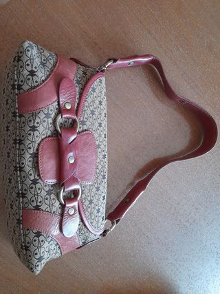 Coccinelle borsa a tracolla beige e rosa antico