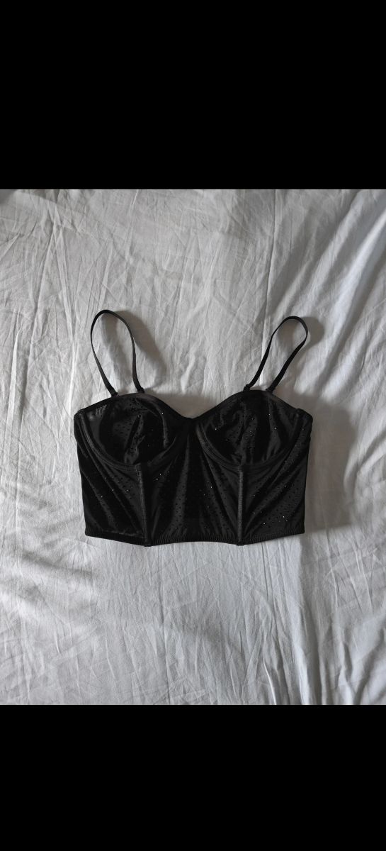 Bustier nero Golden Point