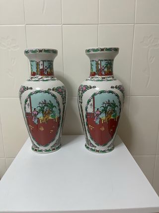 Jarrones porcelana Kutani - 2 uds.