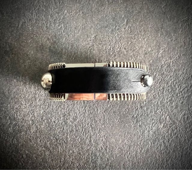 Pulsera piel pitón marrón-beige PARIS