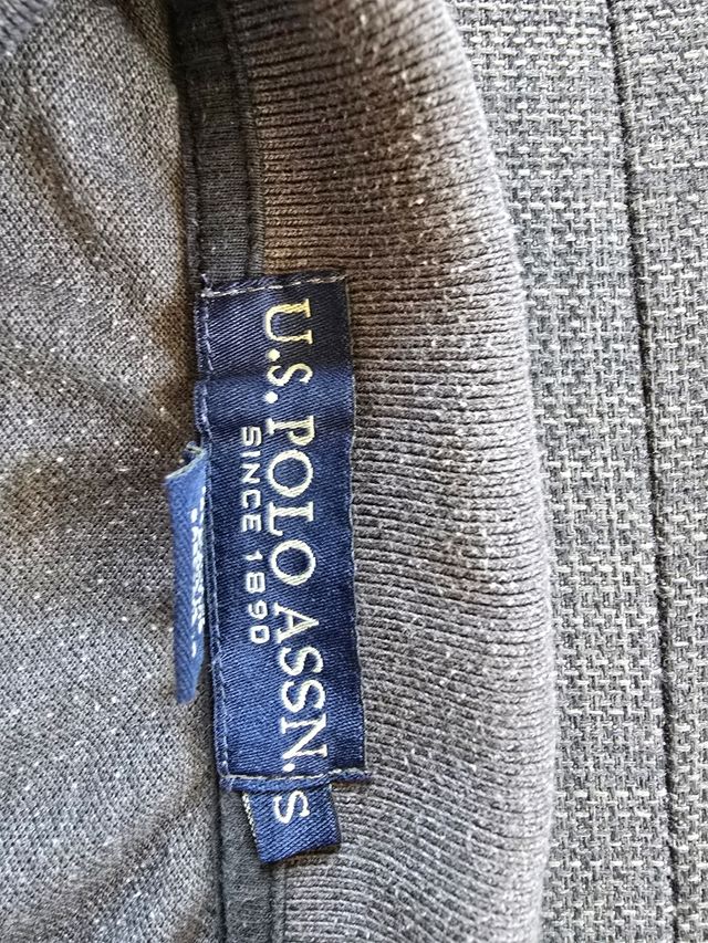 Polo U.S. Polo Assn. Cinza - Manga Comprida