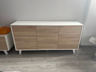 Estantería blanco-madera