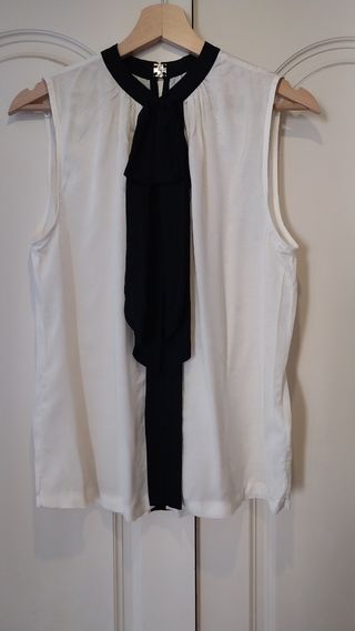 Blusa HM blanca y negra - Talla 38