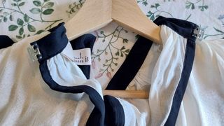 Blusa HM blanca y negra - Talla 38