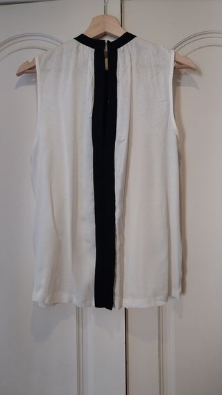 Blusa HM blanca y negra - Talla 38