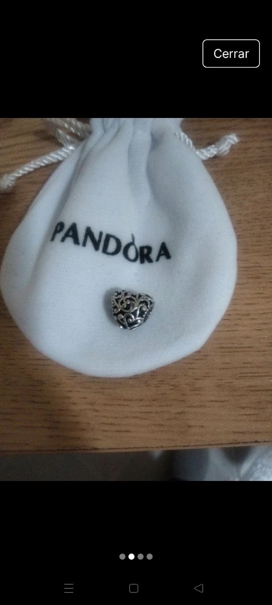 Charm Pandora corazón plata
